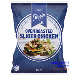 Chicken Meat Sliced Oven Roasted Steggles 6x1kg