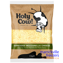 Cheese Mozzarella Shredded 6kg HOLY COW