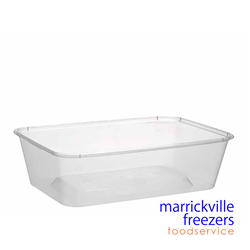 Container Plastic Rectangular 650ml 50pc