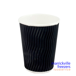 Cups Paper Coffee Double Wall 12oz Black 500 CAPRI