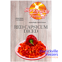 Capsicum Red Diced IQF 10kg (10mm x 10mm)