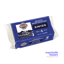 Cheese Swiss Slices 1kg 34slices Mainland