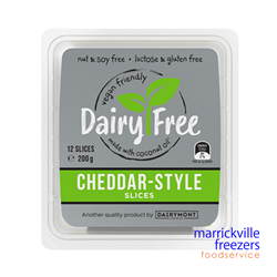Cheddar Style Slices Dairy Free 12x200gr Dairymont