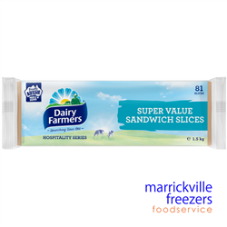 Cheese Slices Sandwich Supervalue 1.5kg 81sl Dairy Farmers