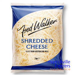 Cheese Shredded Tasty 2kg FRED WALKER