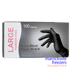 Glove Nitrile/Vinyl Powder Free Black Large 100 Pivotal