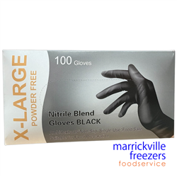 Glove Nitrile/Vinyl Powder Free Black Extra Large 100 Pivotal
