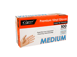 Glove Powdered Vinyl Medium 100 CAPRI