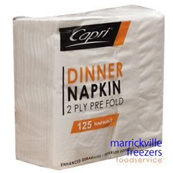 Napkin Dinner White 2Ply GT Fold 1000 Capri