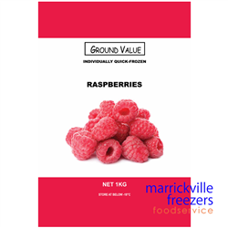 Raspberries Frozen 1kg GROUND VALUE