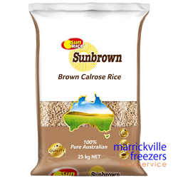 RICE SUNBROWN MED.GRAIN 25KG