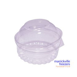 Show Bowl Dome Hinged Lid Clear 8 oz Capri - 250 pack