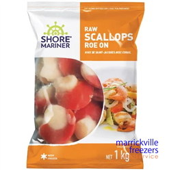 Sea Scallops Roe On 20/30 1kg Shore Mariner 1kg