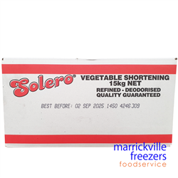 Vegetable Shortening Oil Solid 15kg SOLERO