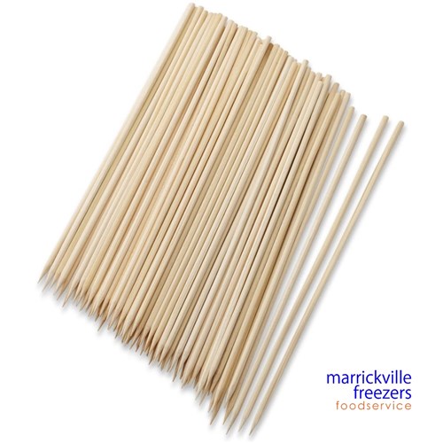 BAMBOO SKEWERS 25cm X 4mm 100pc