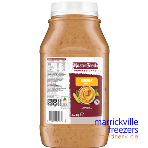 Sauce Burger 2.2kg Masterfoods