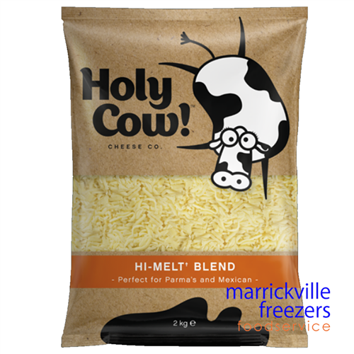 Cheese Hi Melt Blend Shredded 2kg Holy Cow