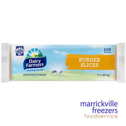 Cheese Burger Slice Dairy Farmers 108slices 1.35kg