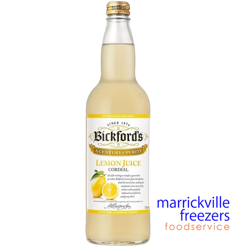 Cordial Lemon Juice 12x750ml Bickfords