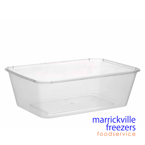 Container Plastic Rectangular 750ml 50pc