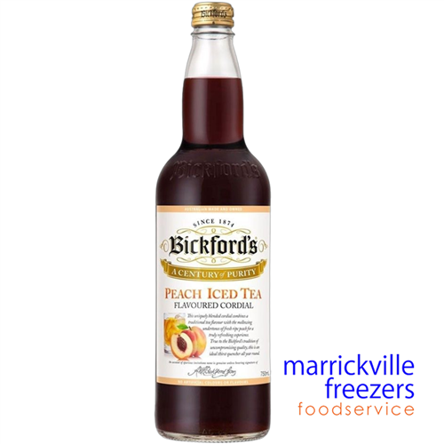 Cordial Peach Iced Tea 12x750ml Bickfords