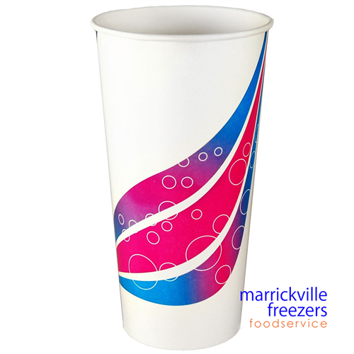 Cups Paper Milkshake SWIRL 24oz 25/sleeve