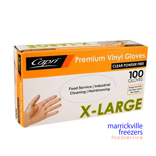 Glove Powdered Vinyl Extra Large 100 CAPRI