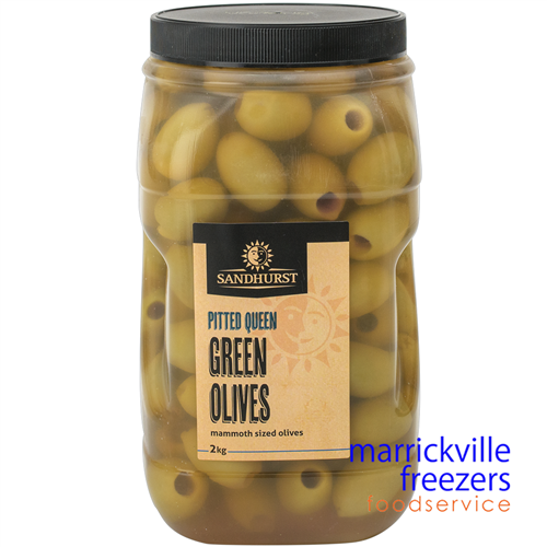 Green Pitted Olives Queen 2kg Sandhurst