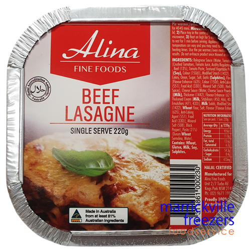 Lasagne Portion 24X220gr Alina