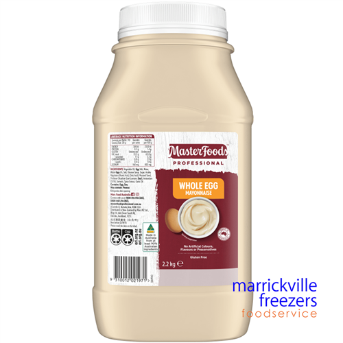 Mayonnaise Whole Egg 2.2kg Masterfoods