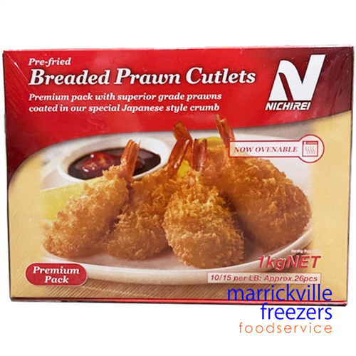 Prawn Cutlet Crumbed 10/15 1kg Nichirei