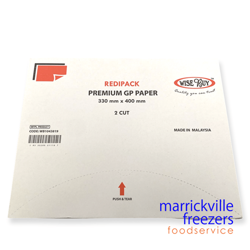 Paper Grease Proof 2CUT 330mm x 400mm RediPack