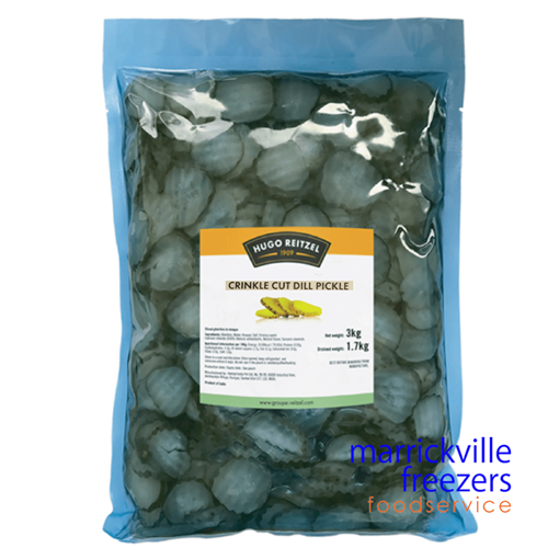Pickle Dill Crinkle Cut 2.4kg Pouch HUGO