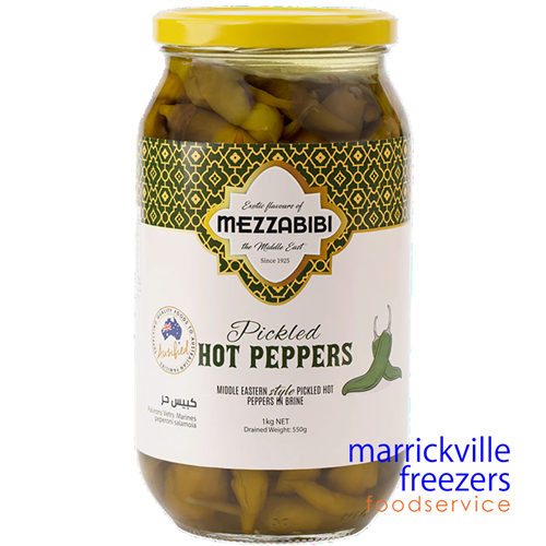 Peppers Pickled Hot 3kg Mezzabibi