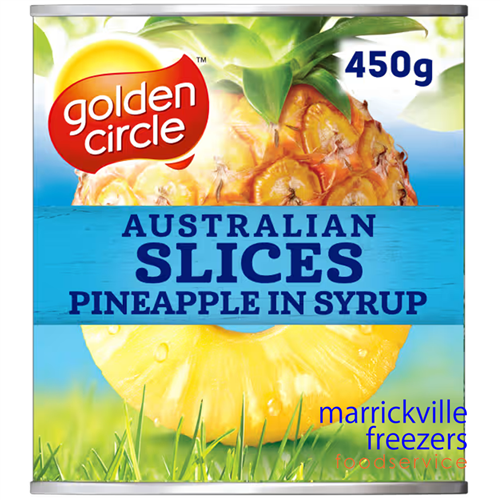 Pineapple Sliced in Syrup 12x450 Golden Circle