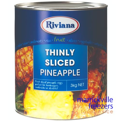 Pineapple Thinly Sliced Riviana 3kg