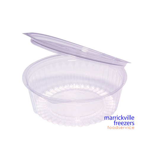 Show Bowl Flat Hinged Lid Clear 24 oz / 682ml 150 Capri