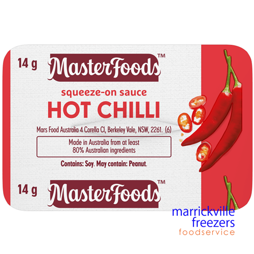 Sauce Chilli Portion Control Squeeze On 100X14g MasterFoods