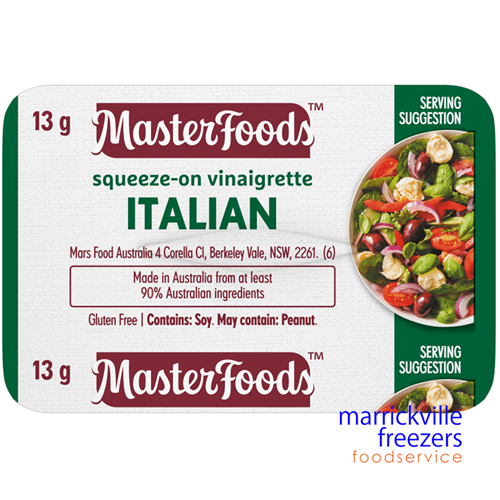 Sauce Italian Vin Portion Control Squeeze On 100X13gm MasterFoods
