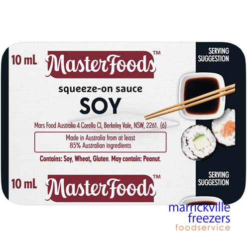 Sauce Soy Portion Control Squeeze On 100X10ml MasterFoods