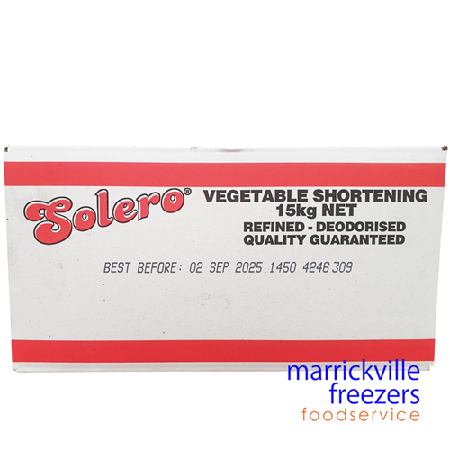 Vegetable Shortening Oil Solid 15kg SOLERO